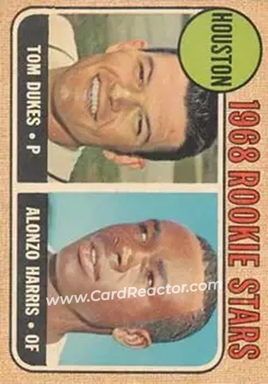 1968 Topps Venezuelan #128 - Houston 1968 Rookie Stars (Tom Dukes - Alonzo Harris) RS, RC - Houston Astros - Houston Astros - Front