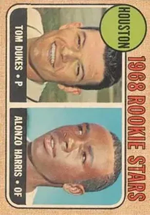 1968 Topps Venezuelan #128 - Houston 1968 Rookie Stars (Tom Dukes - Alonzo Harris) RS, RC - Houston Astros - Houston Astros