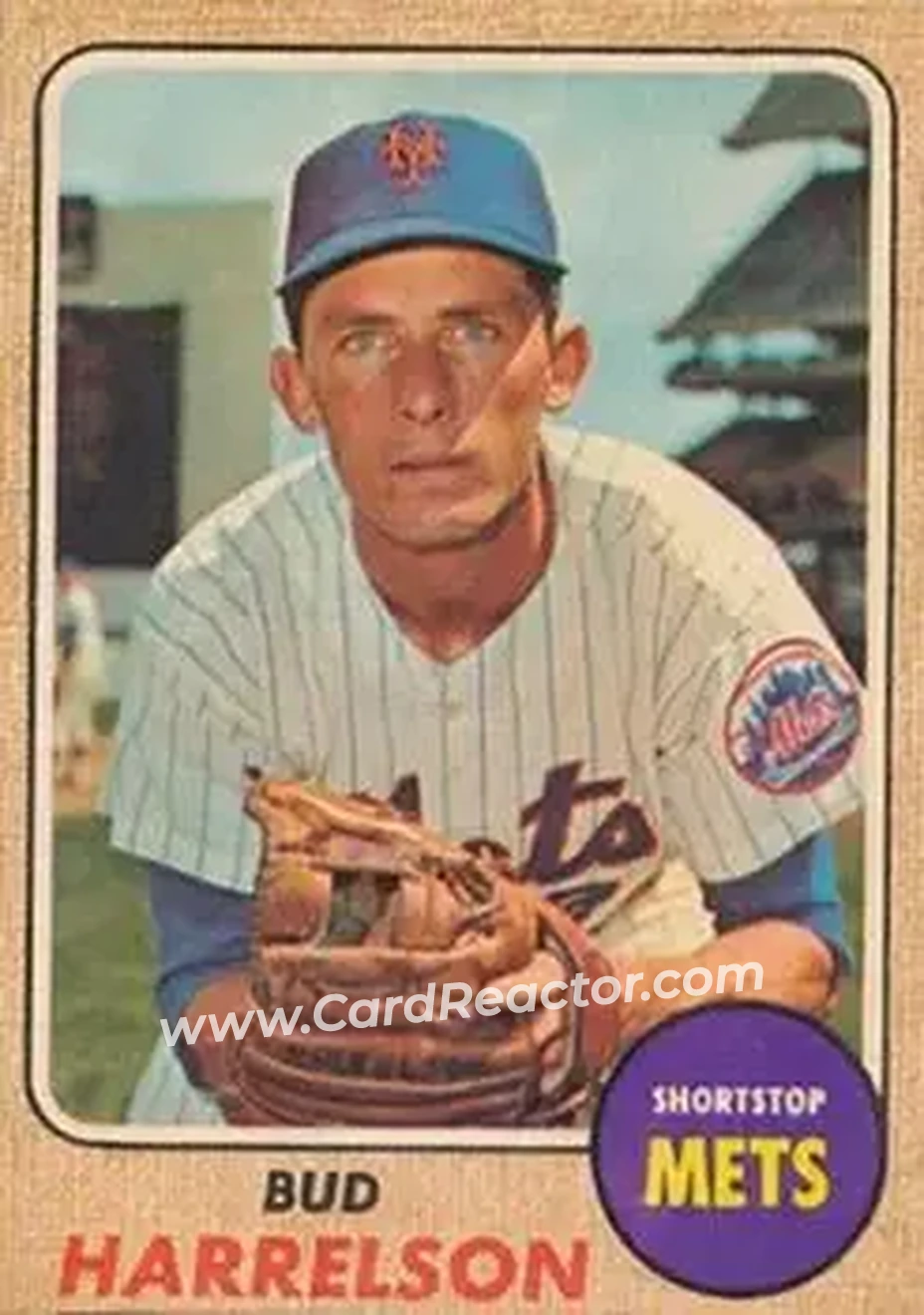 1968 Topps Venezuelan #132 - Bud Harrelson - New York Mets - Front 1968 Topps Venezuelan #132 - Bud Harrelson - New York Mets - Front