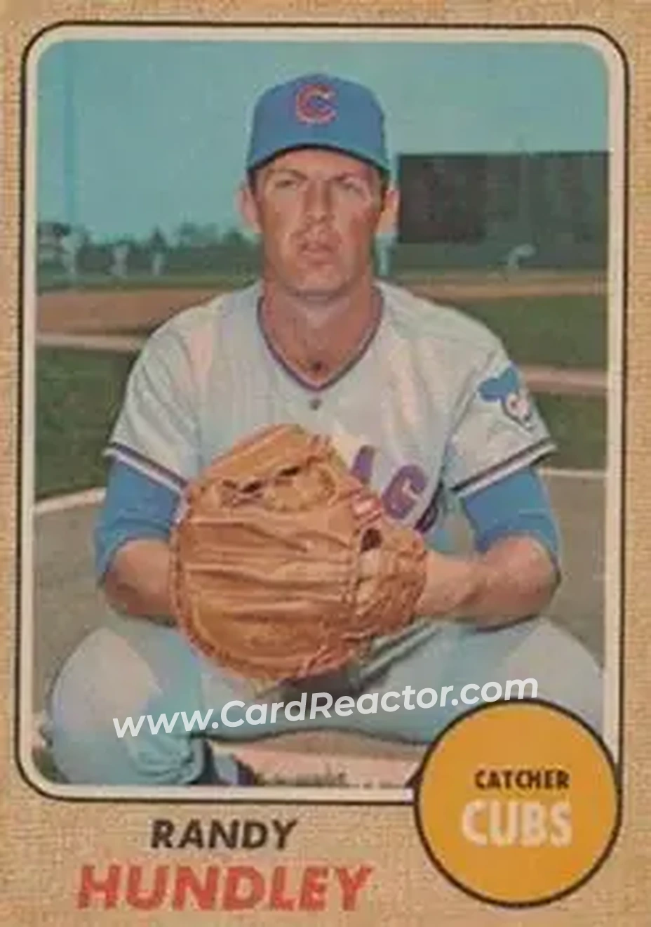 1968 Topps Venezuelan #136 - Randy Hundley - Chicago Cubs - Front 1968 Topps Venezuelan #136 - Randy Hundley - Chicago Cubs - Front