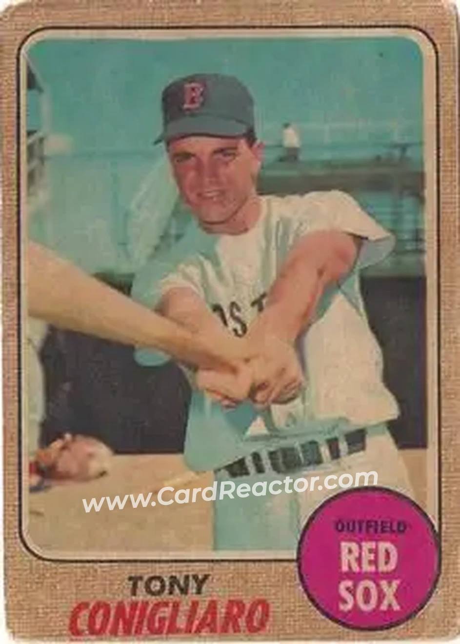 1968 Topps Venezuelan #140 - Tony Conigliaro - Boston Red Sox - Front