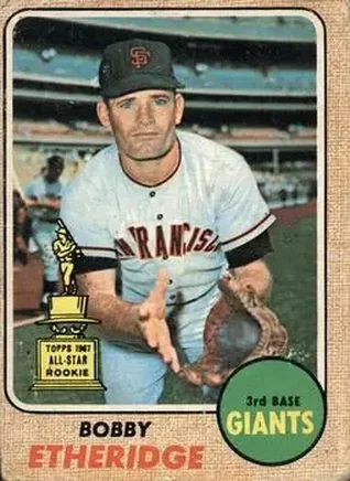 1968 O-Pee-Chee #126 - Bobby Etheridge - San Francisco Giants