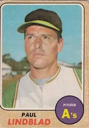 1968 O-Pee-Chee #127 - Paul Lindblad - Oakland Athletics