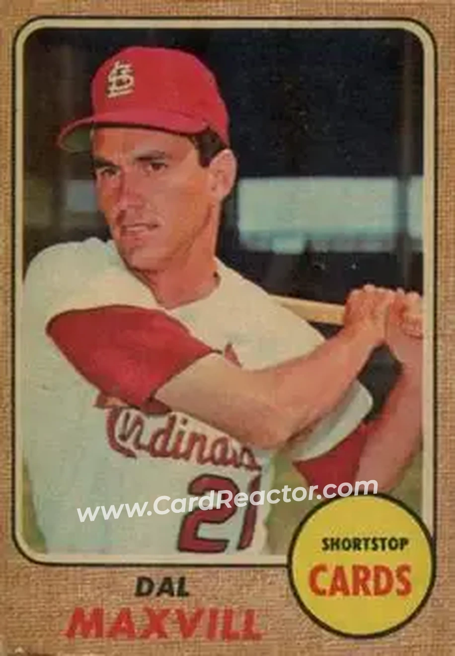 1968 Topps Venezuelan #141 - Dal Maxvill - St. Louis Cardinals - Front