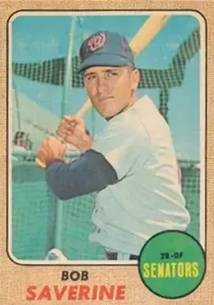 1968 Topps Venezuelan #149 - Bob Saverine - Washington Senators 1968 Topps Venezuelan #149 - Bob Saverine - Washington Senators
