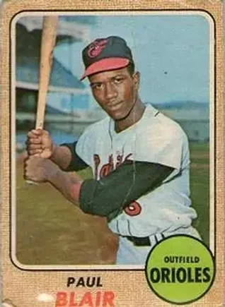 1968 O-Pee-Chee #135 - Paul Blair - Baltimore Orioles 1968 O-Pee-Chee #135 - Paul Blair - Baltimore Orioles