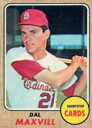 1968 O-Pee-Chee #141 - Dal Maxvill - St. Louis Cardinals