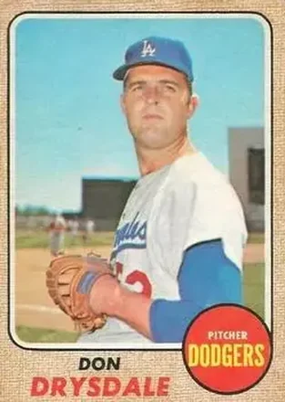 1968 O-Pee-Chee #145 - Don Drysdale - Los Angeles Dodgers