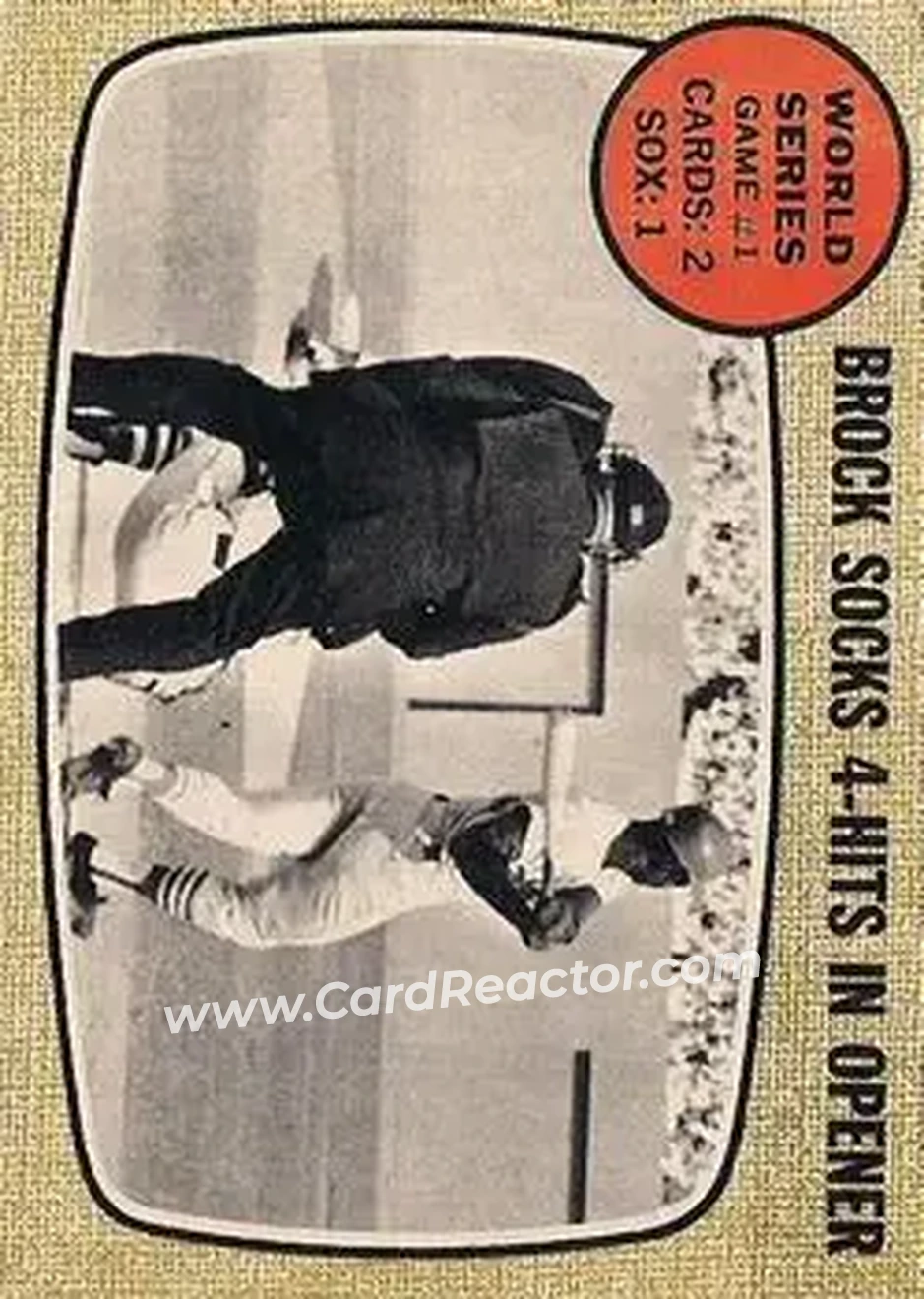 1968 O-Pee-Chee #151 - World Series Game #1 - Brock Socks 4-Hits in Opener WS - St. Louis Cardinals - St. Louis Cardinals - Front
