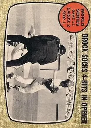 1968 O-Pee-Chee #151 - World Series Game #1 - Brock Socks 4-Hits in Opener WS - St. Louis Cardinals - St. Louis Cardinals