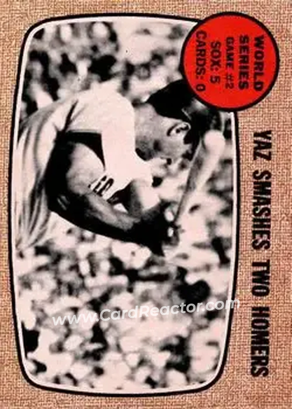 1968 O-Pee-Chee #152 - World Series Game #2 - Yaz Smashes Two Homers WS - Boston Red Sox - Boston Red Sox - Front 1968 O-Pee-Chee #152 - World Series Game #2 - Yaz Smashes Two Homers WS - Boston Red Sox - Boston Red Sox - Front