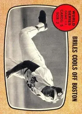 1968 O-Pee-Chee #153 - World Series Game #3 - Briles Cools Off Boston WS - St. Louis Cardinals - St. Louis Cardinals