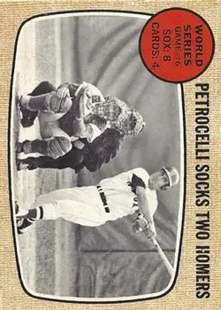 1968 O-Pee-Chee #156 - World Series Game #6 - Petrocelli Socks Two Homers WS - Boston Red Sox - Boston Red Sox