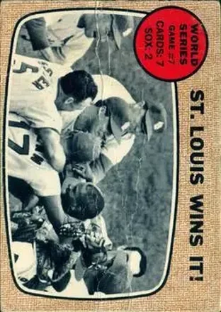 1968 O-Pee-Chee #157 - World Series Game #7 - St. Louis Wins It! WS - St. Louis Cardinals - St. Louis Cardinals