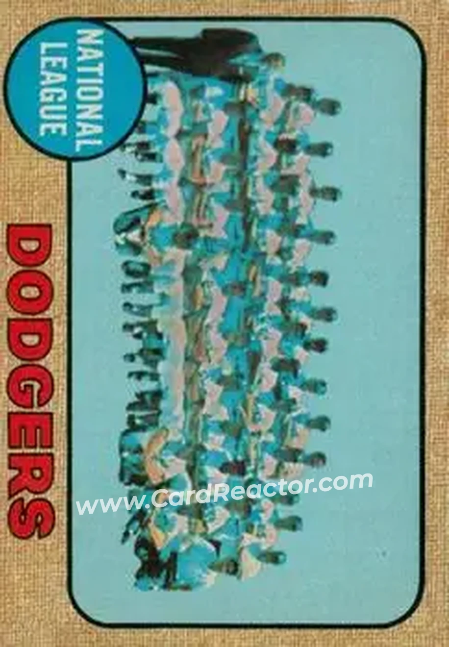 1968 O-Pee-Chee #168 - Los Angeles Dodgers TC - Los Angeles Dodgers - Los Angeles Dodgers - Front 1968 O-Pee-Chee #168 - Los Angeles Dodgers TC - Los Angeles Dodgers - Los Angeles Dodgers - Front