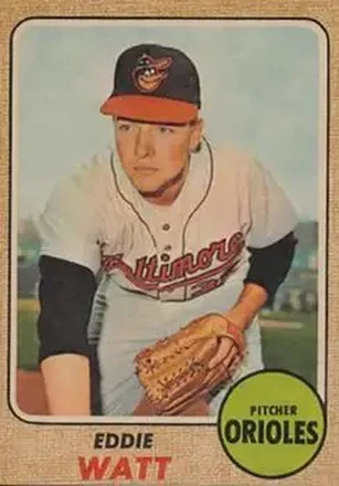 1968 Topps Venezuelan #186 - Eddie Watt - Baltimore Orioles