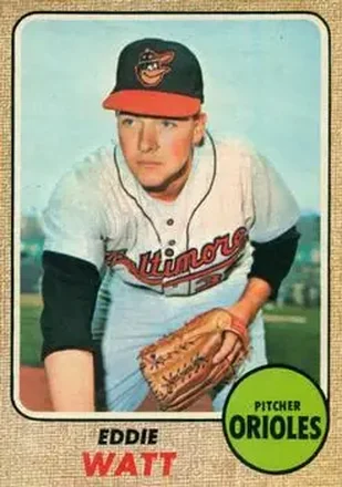 1968 O-Pee-Chee #186 - Eddie Watt - Baltimore Orioles