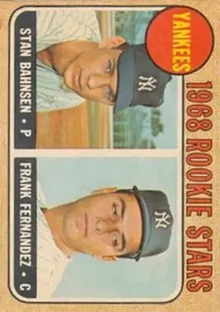 1968 Topps Venezuelan #214 - Yankees 1968 Rookie Stars (Stan Bahnsen - Frank Fernandez) RS - New York Yankees - New York Yankees