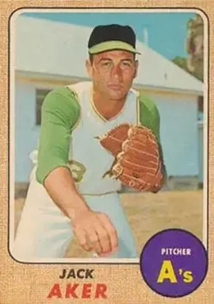 1968 Topps Venezuelan #224 - Jack Aker - Oakland Athletics