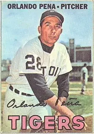 1967 Topps Venezuelan #232 - Orlando Pena - Detroit Tigers
