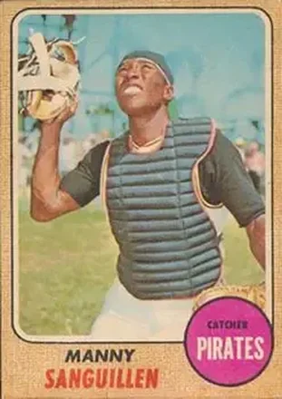 1968 Topps Venezuelan #251 - Manny Sanguillen - Pittsburgh Pirates