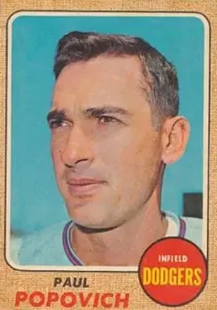 1968 Topps Venezuelan #266 - Paul Popovich - Los Angeles Dodgers