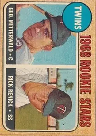 1968 Topps Venezuelan #301 - Twins 1968 Rookie Stars (George Mitterwald - Rick Renick) RS - Minnesota Twins - Minnesota Twins