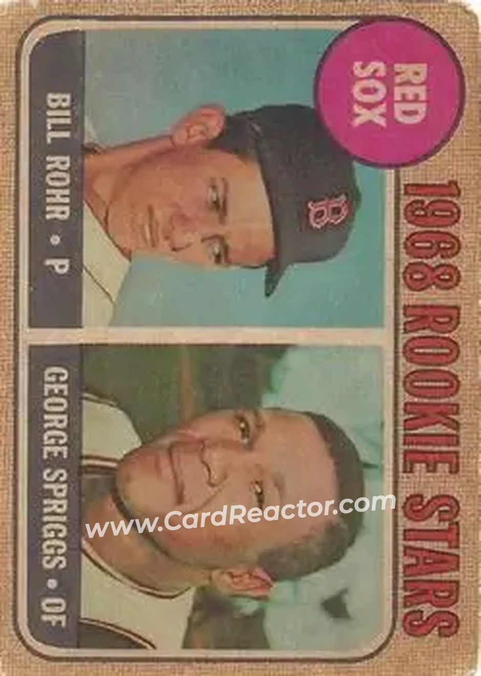 1968 Topps Venezuelan #314 - Red Sox 1968 Rookie Stars (Bill Rohr - George Spriggs) RS - Boston Red Sox - Boston Red Sox - Front
