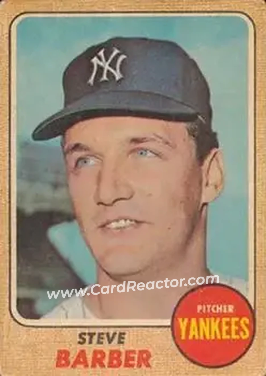 1968 Topps Venezuelan #316 - Steve Barber - New York Yankees - Front