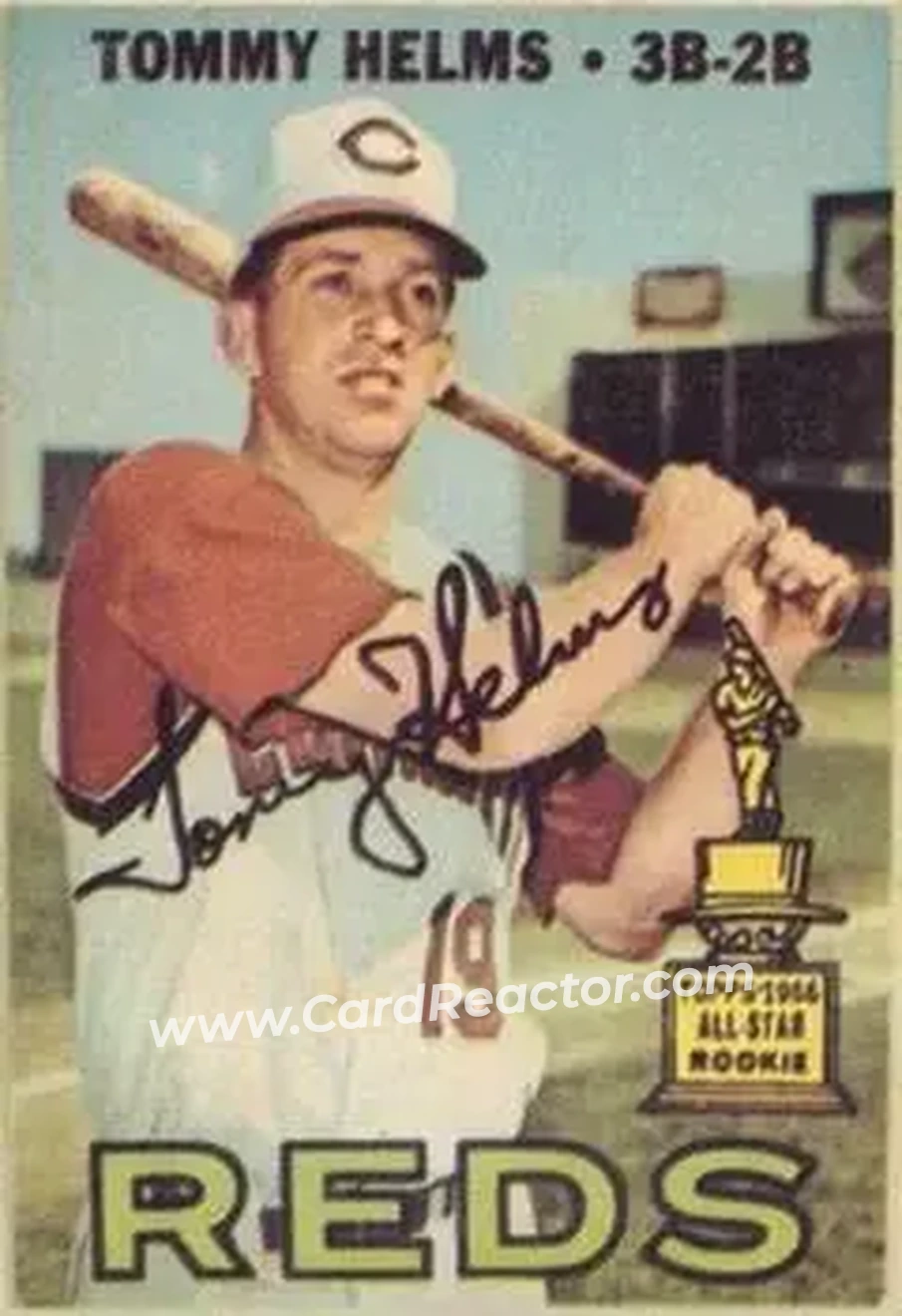 1967 Topps Venezuelan #315 - Tommy Helms - Cincinnati Reds - Front 1967 Topps Venezuelan #315 - Tommy Helms - Cincinnati Reds - Front