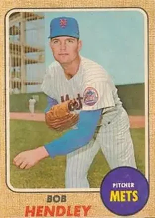 1968 Topps Venezuelan #345 - Bob Hendley - New York Mets 1968 Topps Venezuelan #345 - Bob Hendley - New York Mets