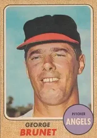 1968 Topps Venezuelan #347 - George Brunet - California Angels