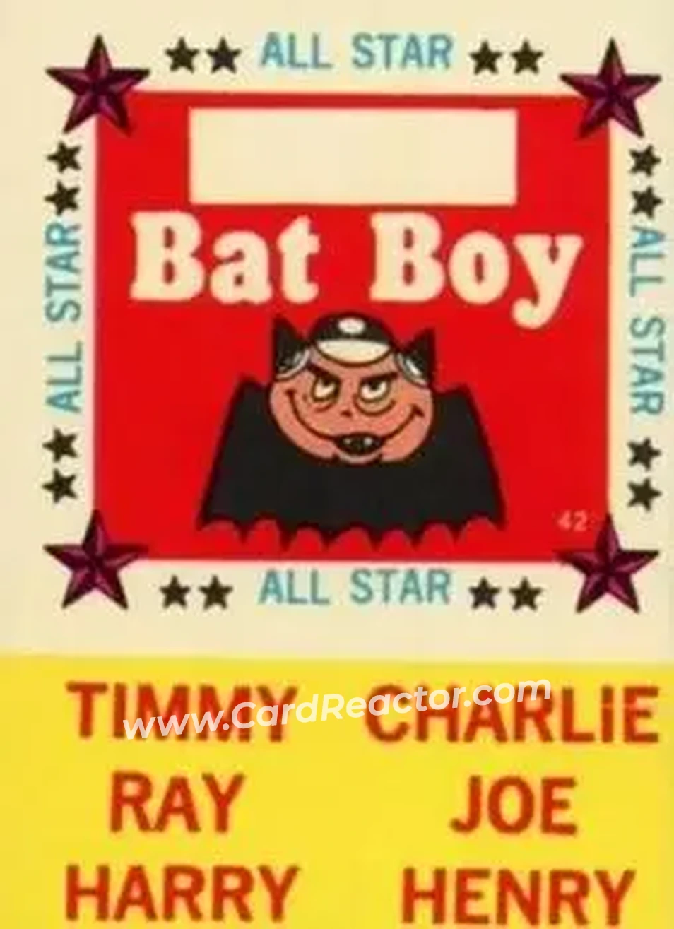 1960 Fleer Baseball Greats - All-Star Stickers #42 - Bat Boy - Front