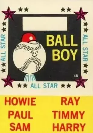 1960 Fleer Baseball Greats - All-Star Stickers #48 - Ball Boy