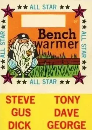 1960 Fleer Baseball Greats - All-Star Stickers #57 - Bench Warmer
