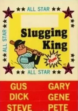 1960 Fleer Baseball Greats - All-Star Stickers #41 - Slugging King