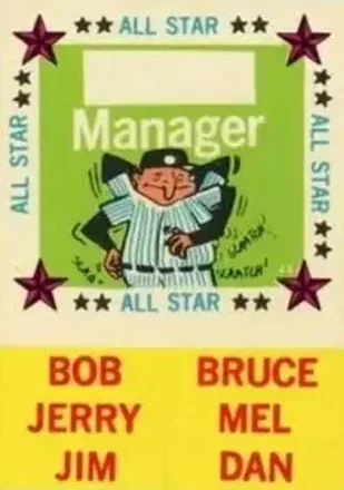 1960 Fleer Baseball Greats - All-Star Stickers #44 - Manager