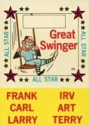 1960 Fleer Baseball Greats - All-Star Stickers #46 - Great Swinger
