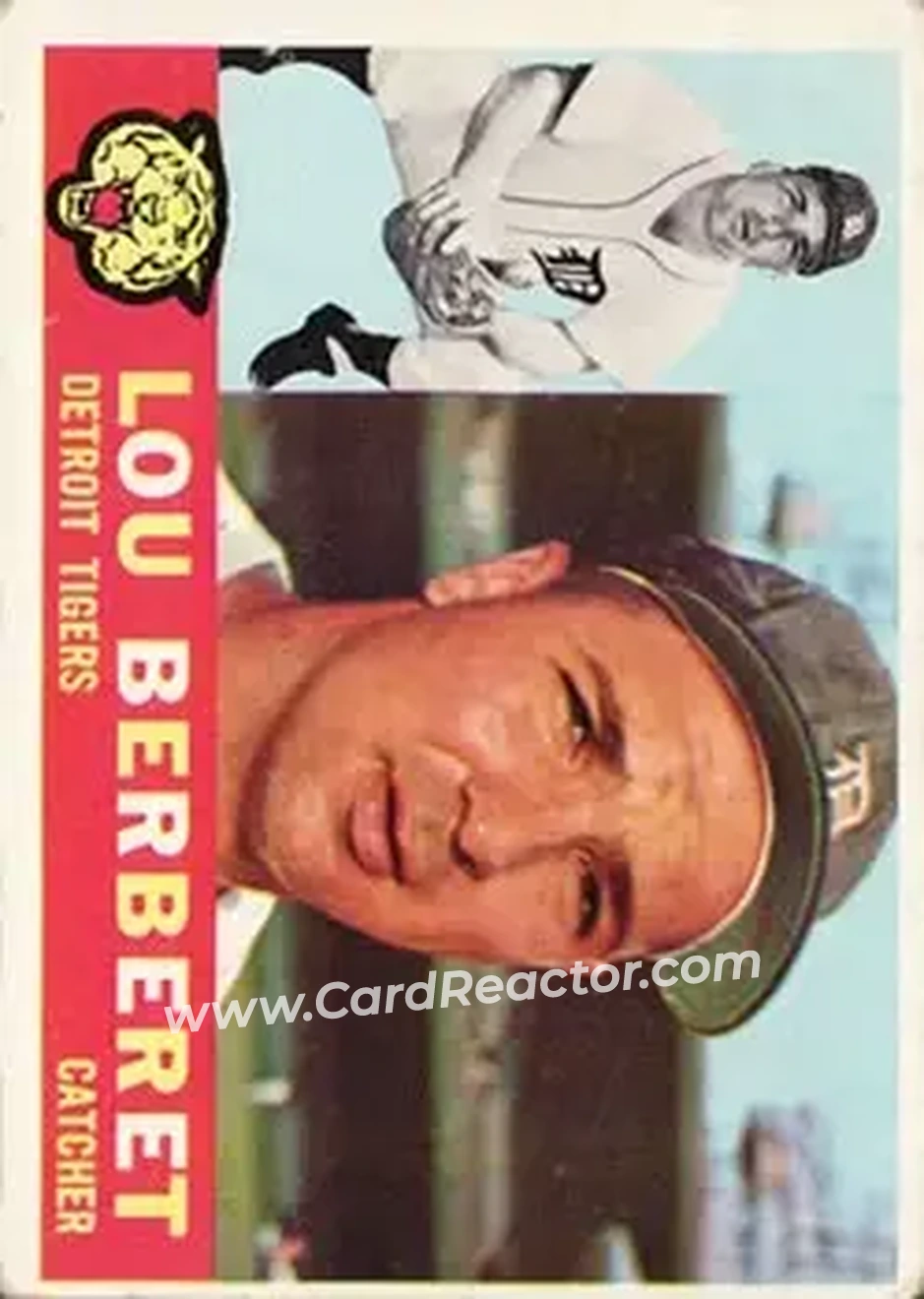 1960 Topps #6 - Lou Berberet - Detroit Tigers - Front 1960 Topps #6 - Lou Berberet - Detroit Tigers - Front