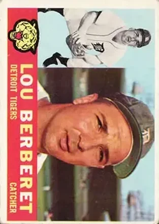 1960 Topps #6 - Lou Berberet - Detroit Tigers 1960 Topps #6 - Lou Berberet - Detroit Tigers