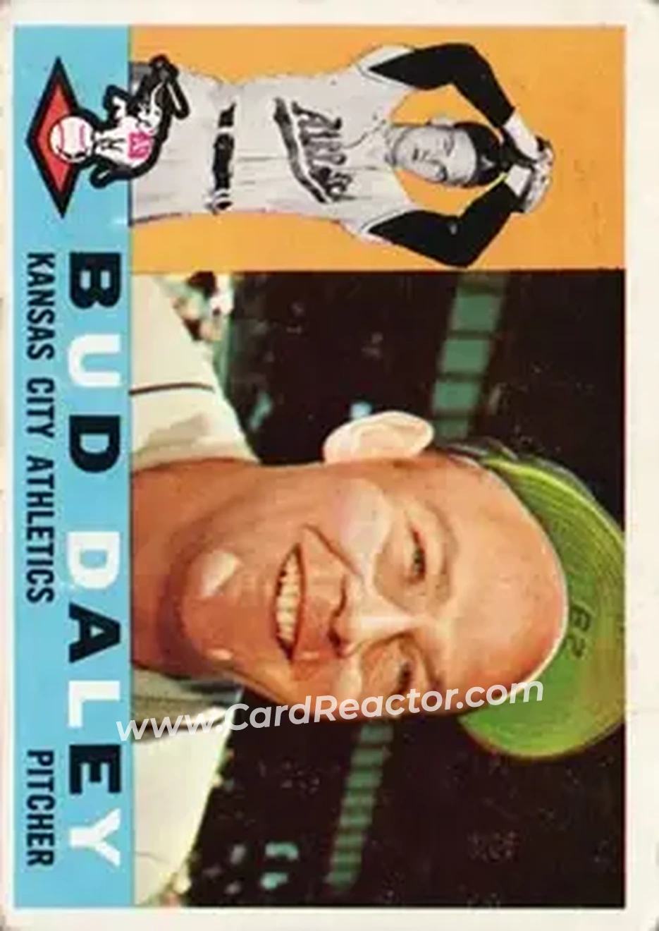1960 Topps #8 - Bud Daley - Kansas City Athletics - Front
