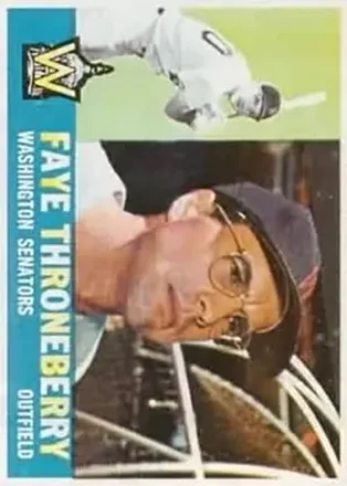 1960 Topps #9 - Faye Throneberry - Washington Senators 1960 Topps #9 - Faye Throneberry - Washington Senators