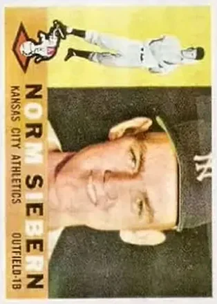 1960 Topps #11 - Norm Siebern - Kansas City Athletics 1960 Topps #11 - Norm Siebern - Kansas City Athletics