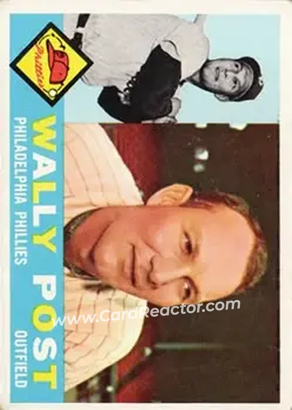 1960 Topps #13 - Wally Post - Philadelphia Phillies - Front 1960 Topps #13 - Wally Post - Philadelphia Phillies - Front