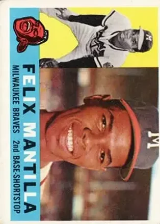 1960 Topps #19 - Felix Mantilla - Milwaukee Braves