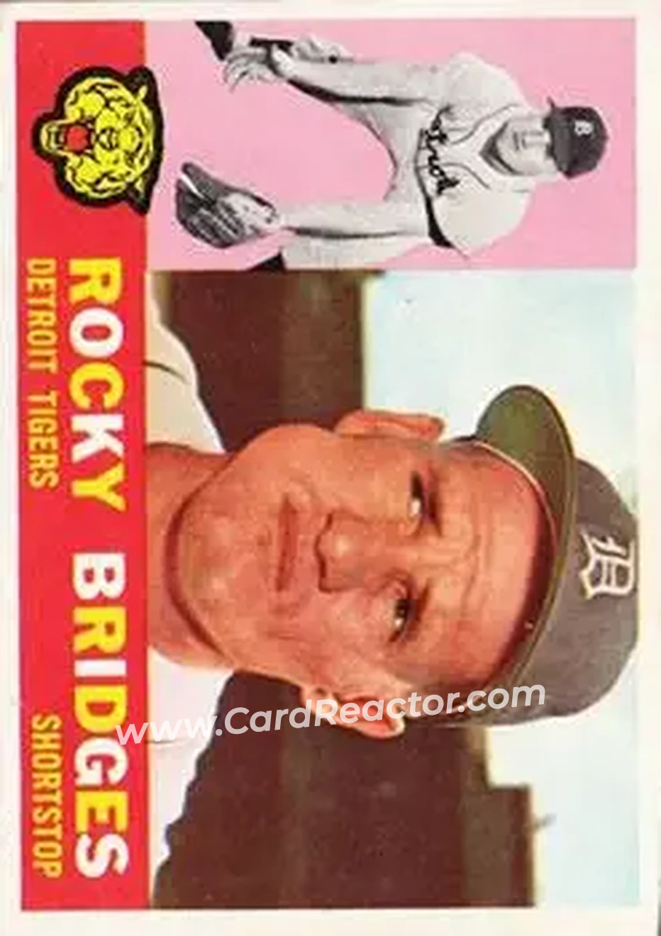 1960 Topps #22 - Rocky Bridges - Detroit Tigers - Front