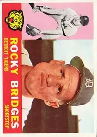 1960 Topps #22 - Rocky Bridges - Detroit Tigers 1960 Topps #22 - Rocky Bridges - Detroit Tigers