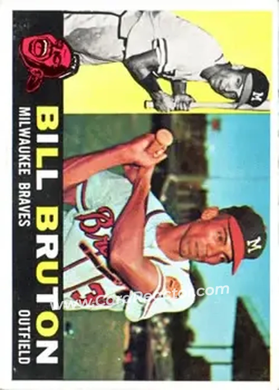 1960 Topps #37 - Bill Bruton - Milwaukee Braves - Front