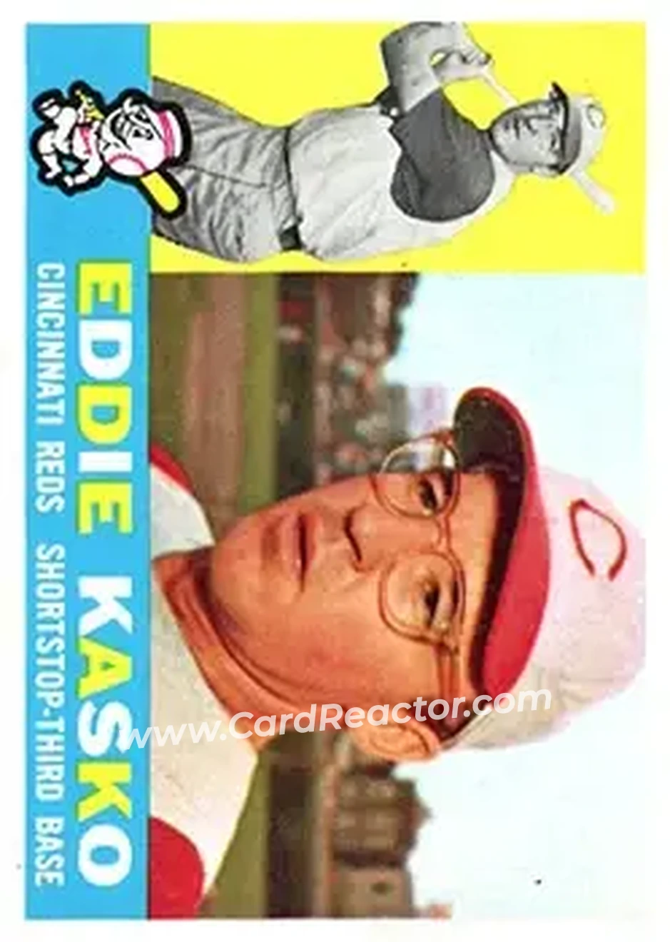 1960 Topps #61 - Eddie Kasko - Cincinnati Reds - Front 1960 Topps #61 - Eddie Kasko - Cincinnati Reds - Front