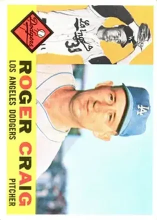 1960 Topps #62 - Roger Craig - Los Angeles Dodgers